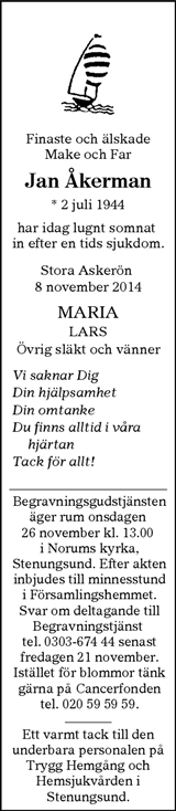 Familjesidan.se | Dödsannonser från hela landet