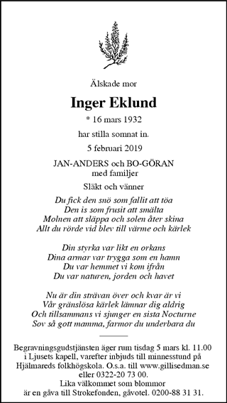 alingsås tidning dödsannonser